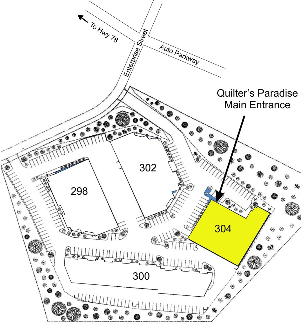 Quilter's Paradise Location Drawing